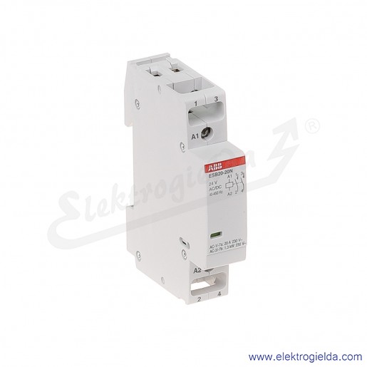 Stycznik modułowy ESB20-20N-01 20A 2NO 24V AC/DC