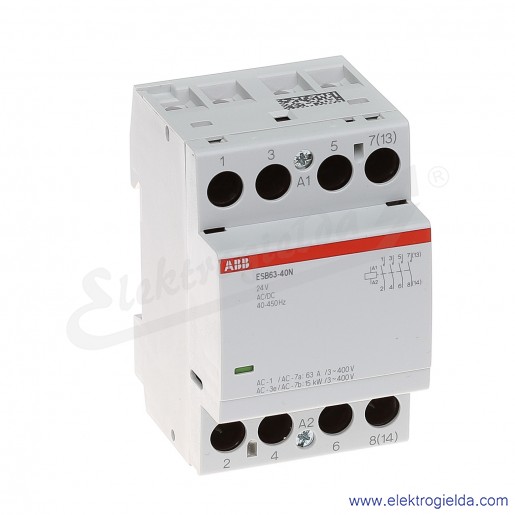 Stycznik modułowy ESB63-40N-01 63A 4NO 24V AC/DC