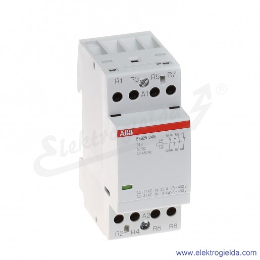 Stycznik modułowy ESB25-04N-01 25A 4NC 24V AC/DC