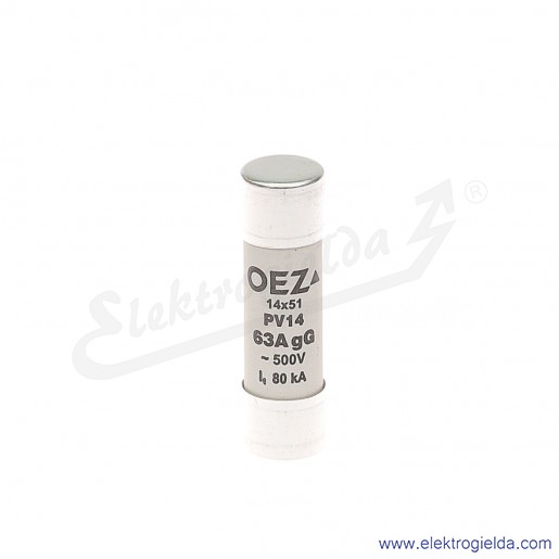 Wkładka bezpiecznikowa PV14 63A gG 500VAC 14x51