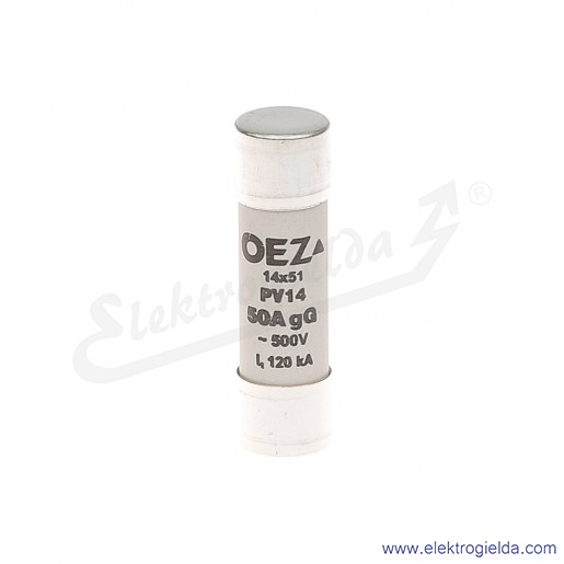 Wkładka bezpiecznikowa PV14 50A gG 500VAC 14x51