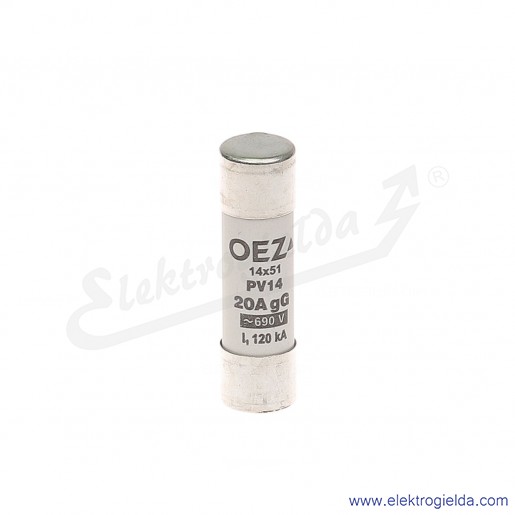 Wkładka bezpiecznikowa PV14 20A gG 500VAC 14x51