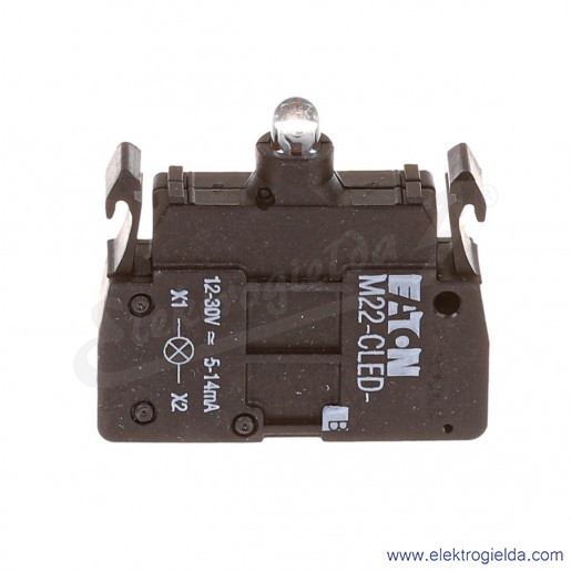 Blok podświetlający 218061, M22-CLED-B, niebieski LED, 12..30VAC/DC, montaż czołowy