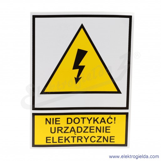 Tabliczka ostrzegawcza E04TZ-01011210100, TZO 37*105s, N.D.U.E