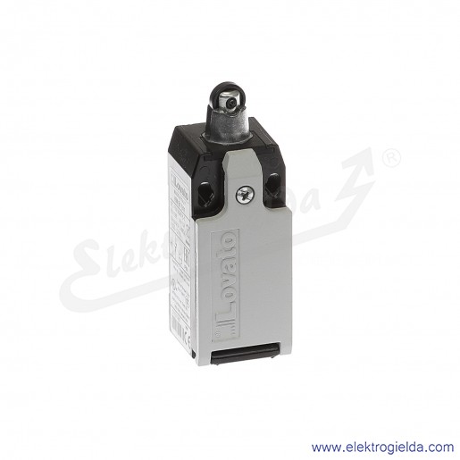 wyłącznik krańcowy KMB1S11 trzpień wciskany z rolką plastikową, styki 1NO+1NC obudowa metalowa IP65