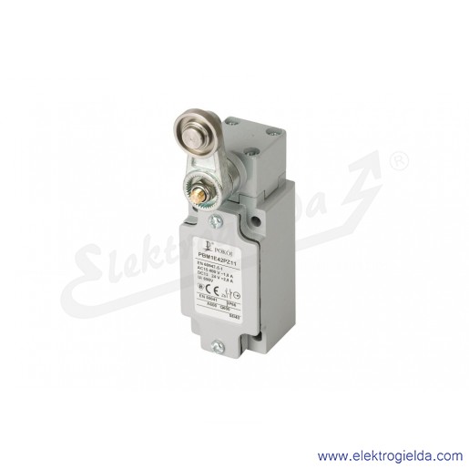 Łącznik krańcowy A37-3490 PBM1E42 PZ11 1NO1NC krótka dźwignia z rolką metalową