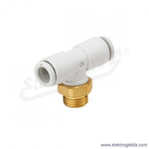 Trójnik KQ2T04-M6A, M6, Fi 4mm