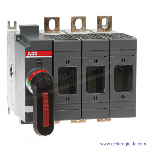 Rozłącznik bezpiecznikowy 1SCA116742R1001, OS160GD03K, 160A, 3P, z napędem bezpośrednim, do NH000 i NH00