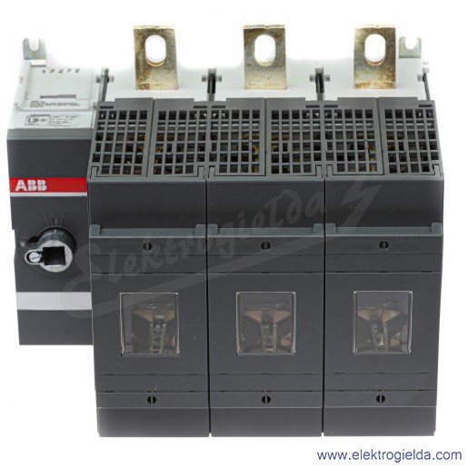 Rozłącznik bezpiecznikowy 1SCA022719R0250, OS400D03P, 3P, z rączką i wałkiem, do NH2