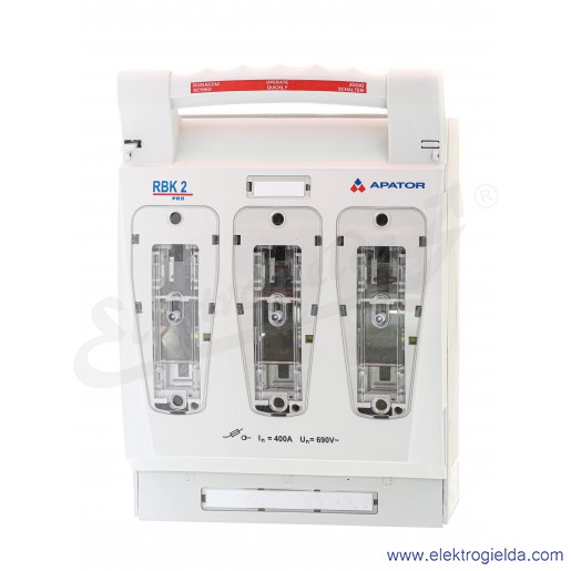Rozłącznik izolacyjny bezpiecznikowy, RBK-2 PRO, zaciski mostkowe (S) 50-185 mm2