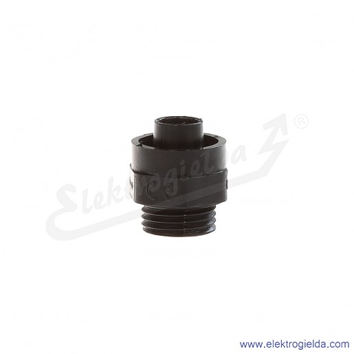 Dławik plastikowy E03DK-07080100103, WD 9/7, PG9, pod klucz 19, czarny do WTG7