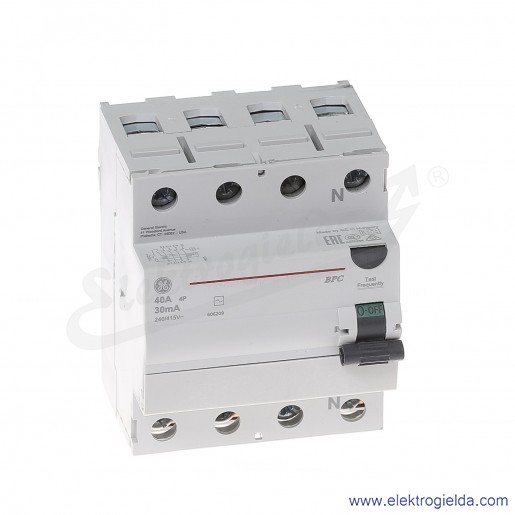 Wyłącznik różnicowoprądowy BPC440/030 4P 40A 0,03A typ AC