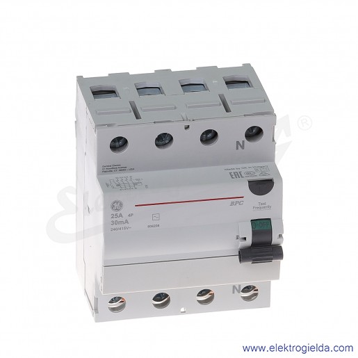 Wyłącznik różnicowoprądowy BPC425/030 4P 25A 0,03A typ AC