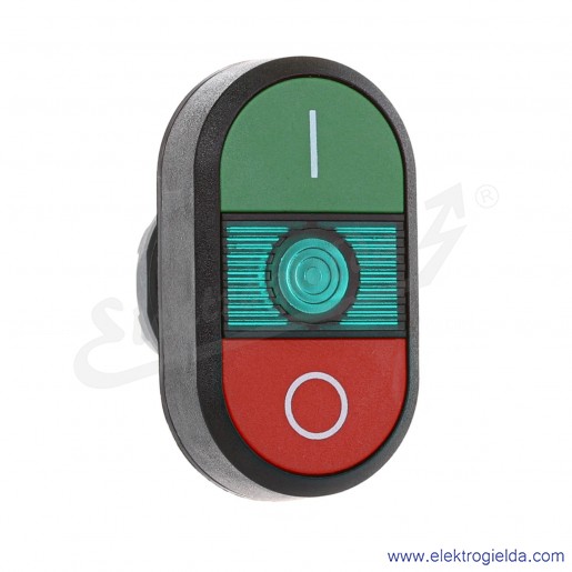 Napęd przycisku podświetlany MPD211G, podwójny, zielony i czerwony, podświetlenie zielone, I/O, monostabilny, 22mm