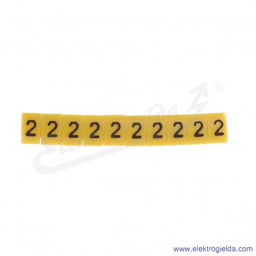 Oznacznik opisowy E04ZP-01020400300, OZ 2 *2*, żółty, 100szt