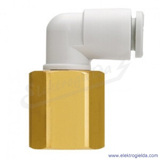 Przyłącze kątowe 360° KQ2LF04-01A, gwint wewnętrzny Rc1/8, Fi 4mm