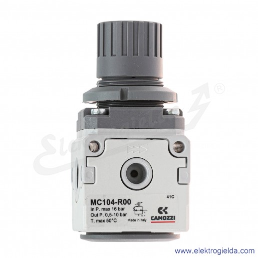Reduktor ciśnienia M004-R10, G1/4, zakres regulacji 0.5-4 bar, 750 l/min, bez manometru, Camozzi