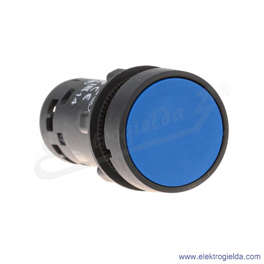 XB7NA65 Przycisk płaski niebieski 1NO+1NC samo powrotny bez oznaczenia bez podświetlenia