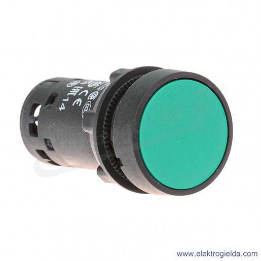 XB7NA35 Przycisk płaski zielony 1NO+1NC samo powrotny bez oznaczenia bez podświetlenia