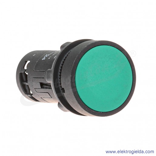 XB7NA33 Przycisk płaski zielony 2NO samo powrotny bez oznaczenia bez podświetlenia