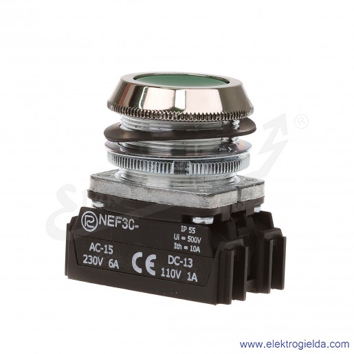 Przycisk sterowniczy NEF30 KzX zielony kryty 30mm 1NO