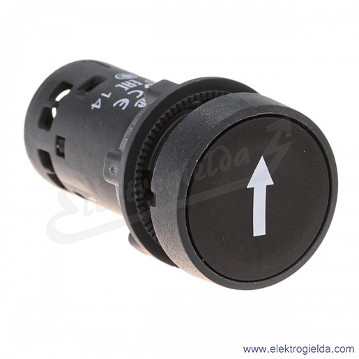 XB7NA21341 Przycisk płaski czarny samo powrotny STRZAŁKA GÓRA bez podświetlenia