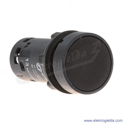 XB7NA23 Przycisk płaski czarny 2NO samo powrotny bez oznaczenia bez podświetlenia