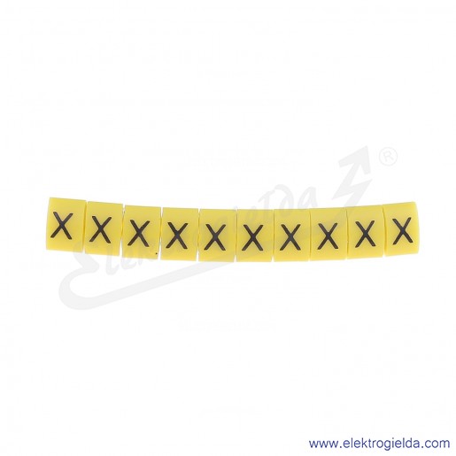 Oznacznik opisowy E04ZP-01020403600, OZ 2 *X*, żółty, 100szt