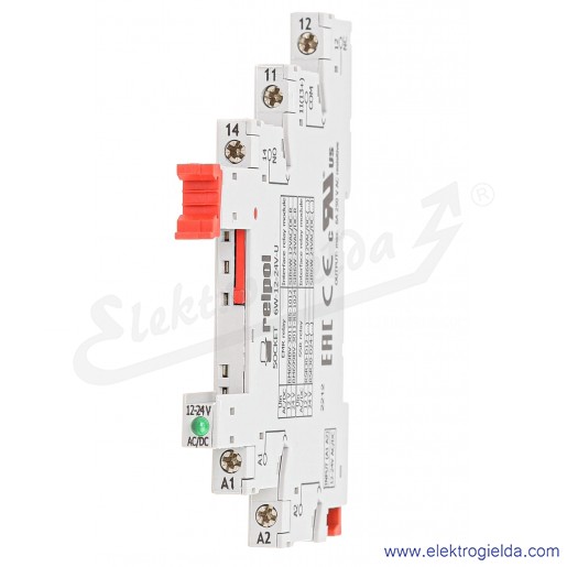 Gniazdo z zaciskami śrubowymi 2615817 6W-12-24V-U do przekaźników RM699BV i RSR30, montaż DIN