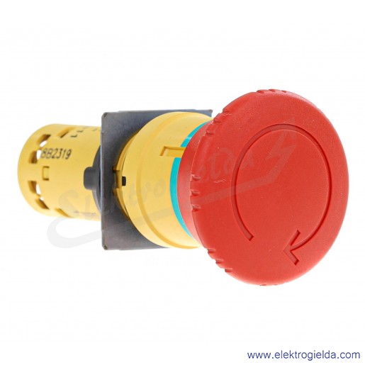 XB7NS8444 Przycisk grzybkowy STOP bezpieczeństwa czerwony 2NC odryglowywany przez obr&oacute;t