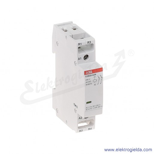 Stycznik modułowy ESB20-02N-06 20A 2NC 230V AC/DC