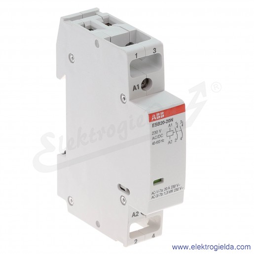 Stycznik modułowy ESB20-20N-06 20A 2NO 230V AC/DC