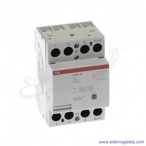 Stycznik modułowy ESB40-40N-04 40A 4NO 110V AC/DC