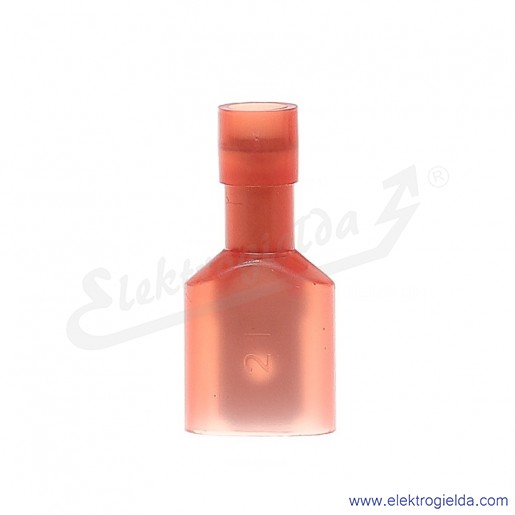 Wsuwka całkowicie izolowana WCI 6,3-1/0,8 z długą poliamidową tuleją izolacyjną