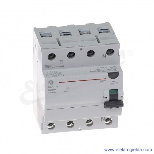 Wyłącznik różnicowoprądowy BPC463/030 4P 63A 0,03A typ AC