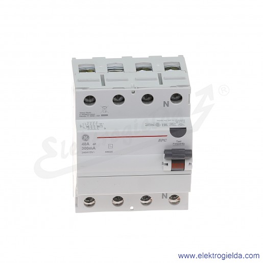 Wyłącznik różnicowoprądowy BPC440/300 4P 40A 0,3A typ AC