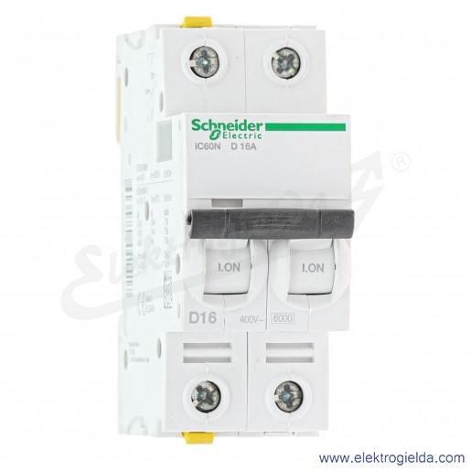 Wyłącznik nadprądowy iC60N-D16-2 D 16A 2-biegunowy