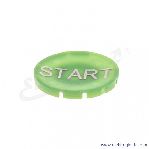 Soczewka przycisku 218196, M22-XD-G-GB1 zielona "START", 22mm