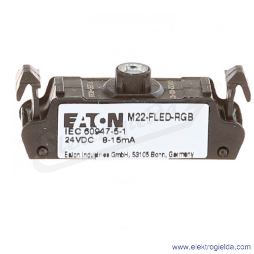 Moduł LED 180800, M22-FLED-RGB LED RGB 24VDC, zielony+czerwony+niebieski, montaż czołowy