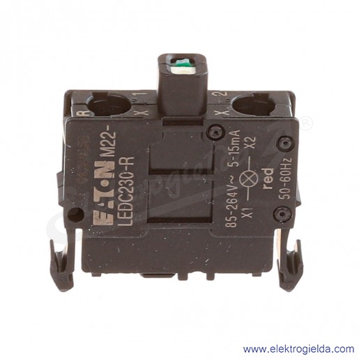 Moduł LED 216567, M22-LEDC230-R czerwony, 230VAC, do kasety