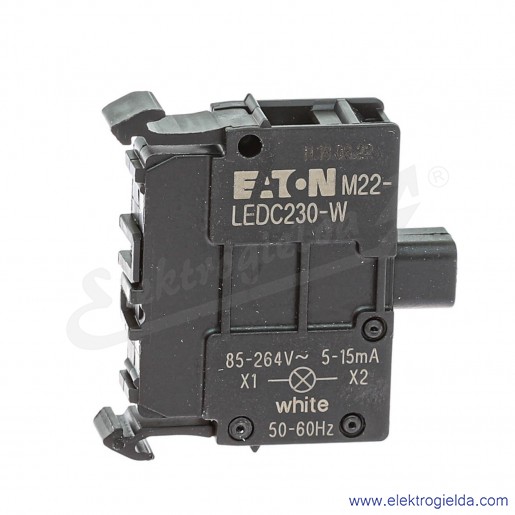 Moduł podświetlający 216566, M22-LEDC230-W biały LED, 85..264VAC, do kasety