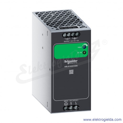 azowy ABLS1A24100E 100…240V AC, wyjście 24V DC, 240W, 10A, Din-rail, IP20