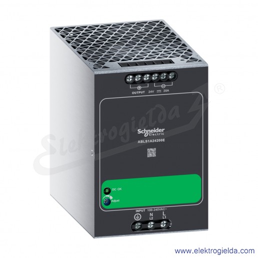 Zasilacz jednofazowy ABLS1A24200E 100&hellip;240V AC, wyjście 24V DC, 480W, 20A, Din-rail, IP20