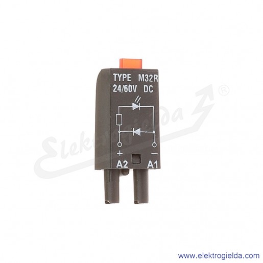 Moduł sygnalizacyjny LD M32R 24/60VDC A1-A2+ Dioda LED + D czerwony