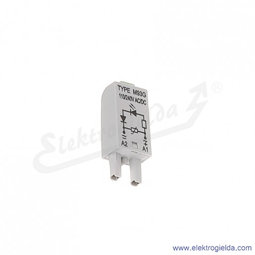 Moduł sygnalizacyjny LV M93G 110/240VAC/DC Dioda LED + warystor zielony