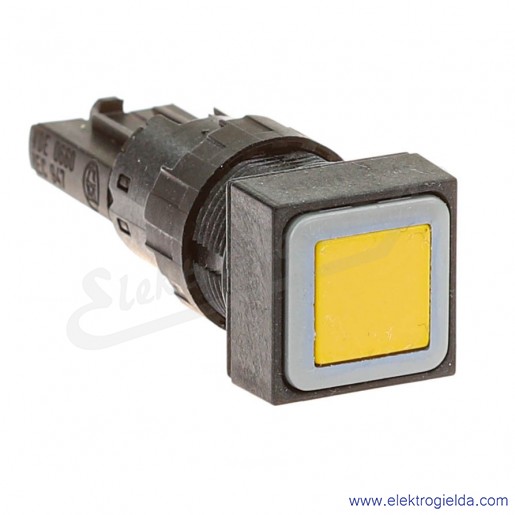 Napęd przycisku 086417, RMQ-TITAN Q18D-GE, żółty, z samopowrotem, kwadratowy 18x18mm, IP65