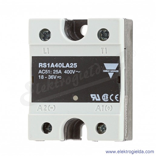 Przekaźnik półprzewodnikowy RS1A40LA25 18-36AC/DC, 25A, 42..440VAC