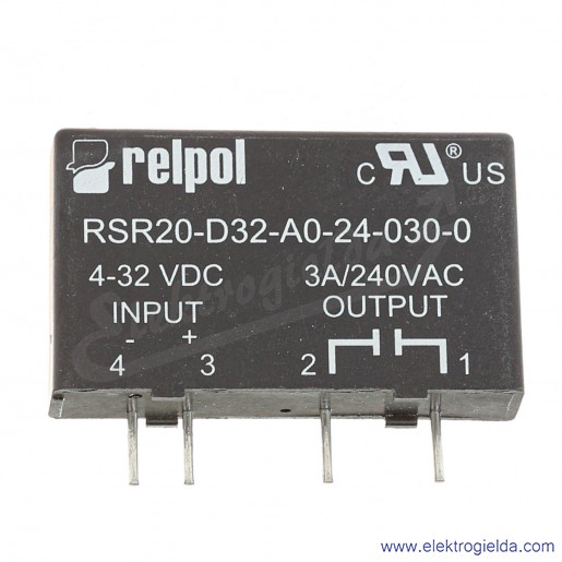 Przekaźnik półprzewodnikowy 2611980, RSR20-D32-A0-24-030-0, 4..32VDC, 3A/240VAC, z sygnalizacją