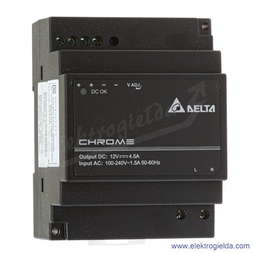 Zasilacz DRC-12V60W1AZ, 12V 4.5A, 60W, zasilanie 90..264VAC lub 125..375VDC