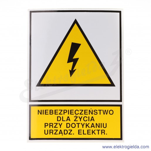 Tabliczka ostrzegawcza E04TZ-01013130600, TZO 105*148s, N.D.Z.P.D.U.E.